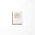 Greeting card with a white rose design on a white background