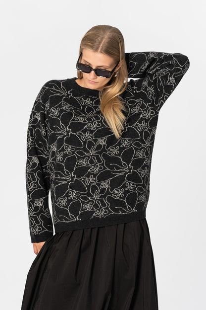 Floral merino wool sweater | Shop fair trade and ethical merino wool at Petite Protea 