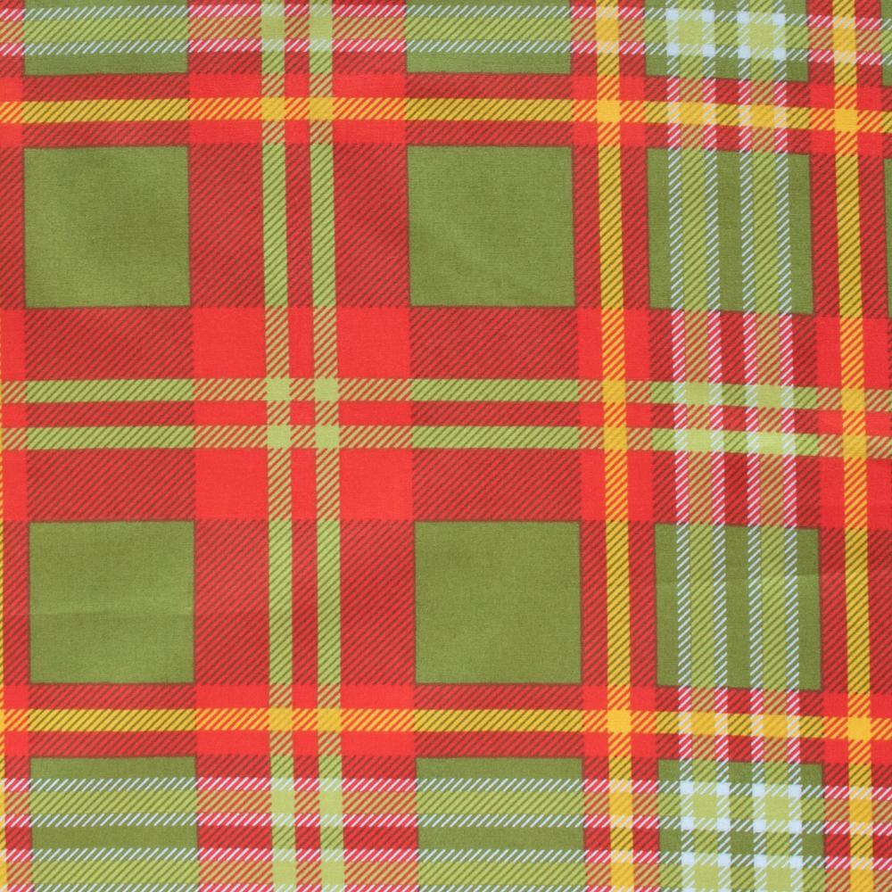Fat Quarter Holiday Plaid Organic Cotton Poplin