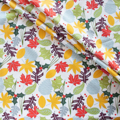 Fat Quarter Holiday Leaves Organic Cotton