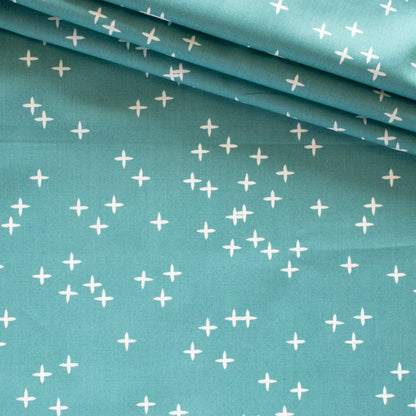 Wink Teal Organic Cotton Poplin