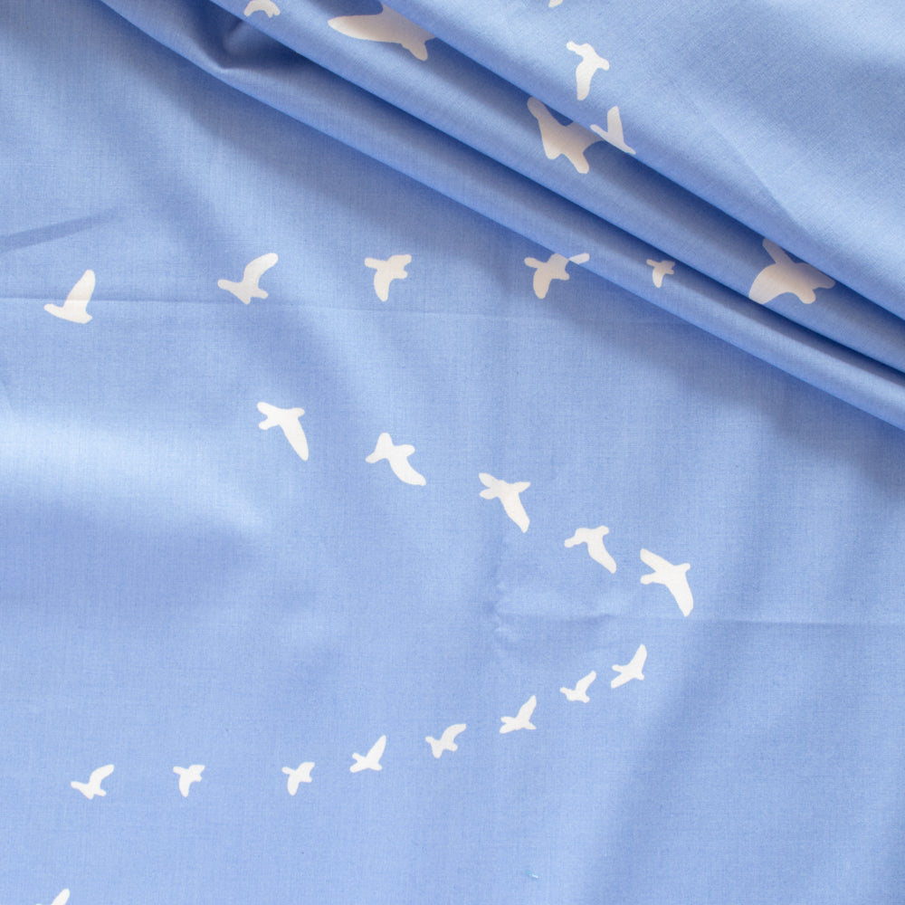 Flight Cornflower Organic Cotton Poplin