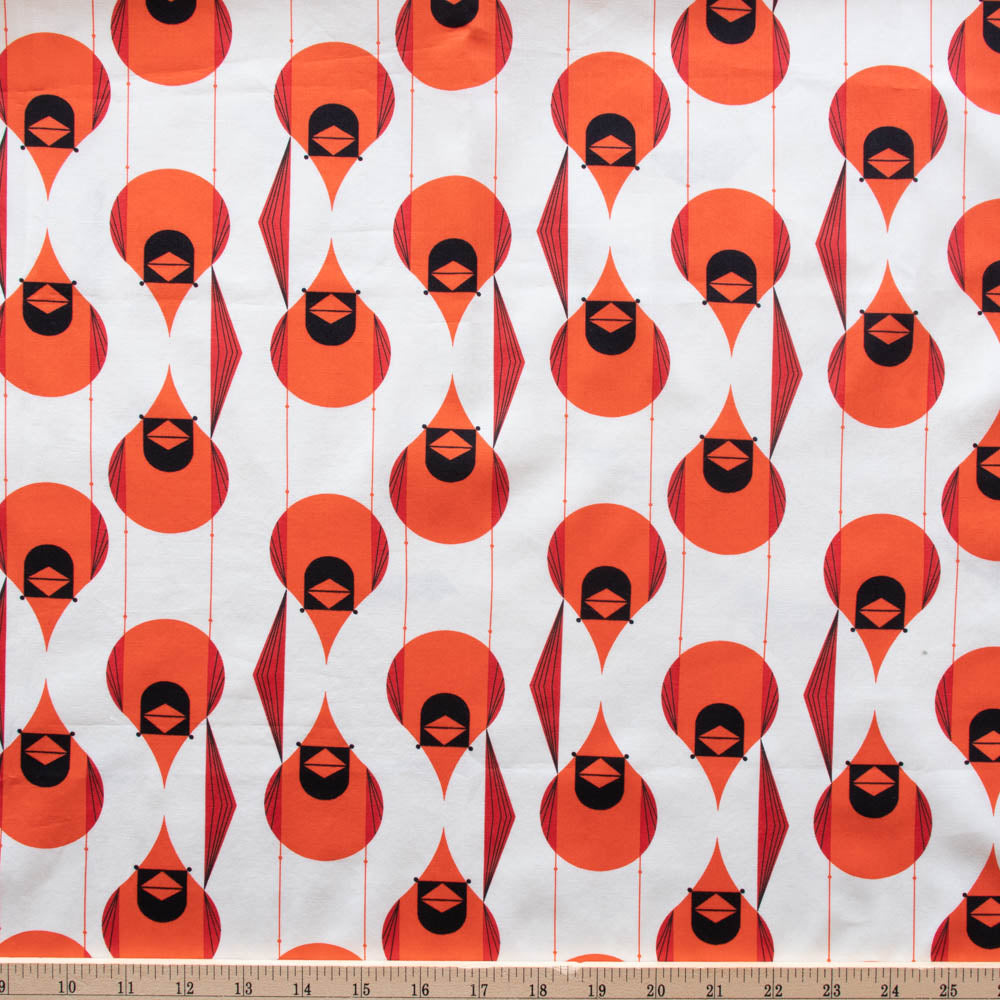 Giant Cardinal Organic Cotton Poplin