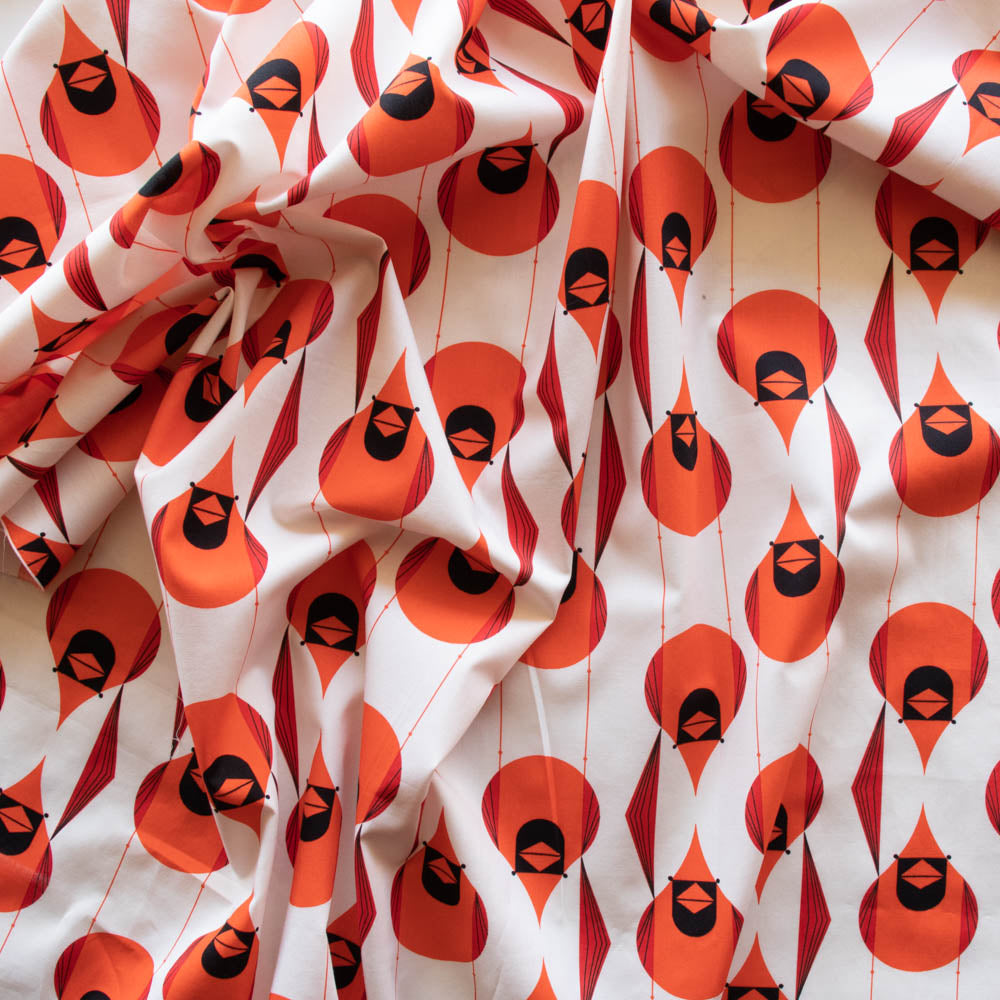 Giant Cardinal Organic Cotton Poplin