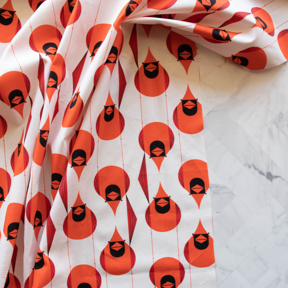 Giant Cardinal Organic Cotton Poplin