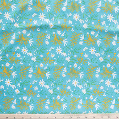 Fronds and Flowers Market Organic Poplin