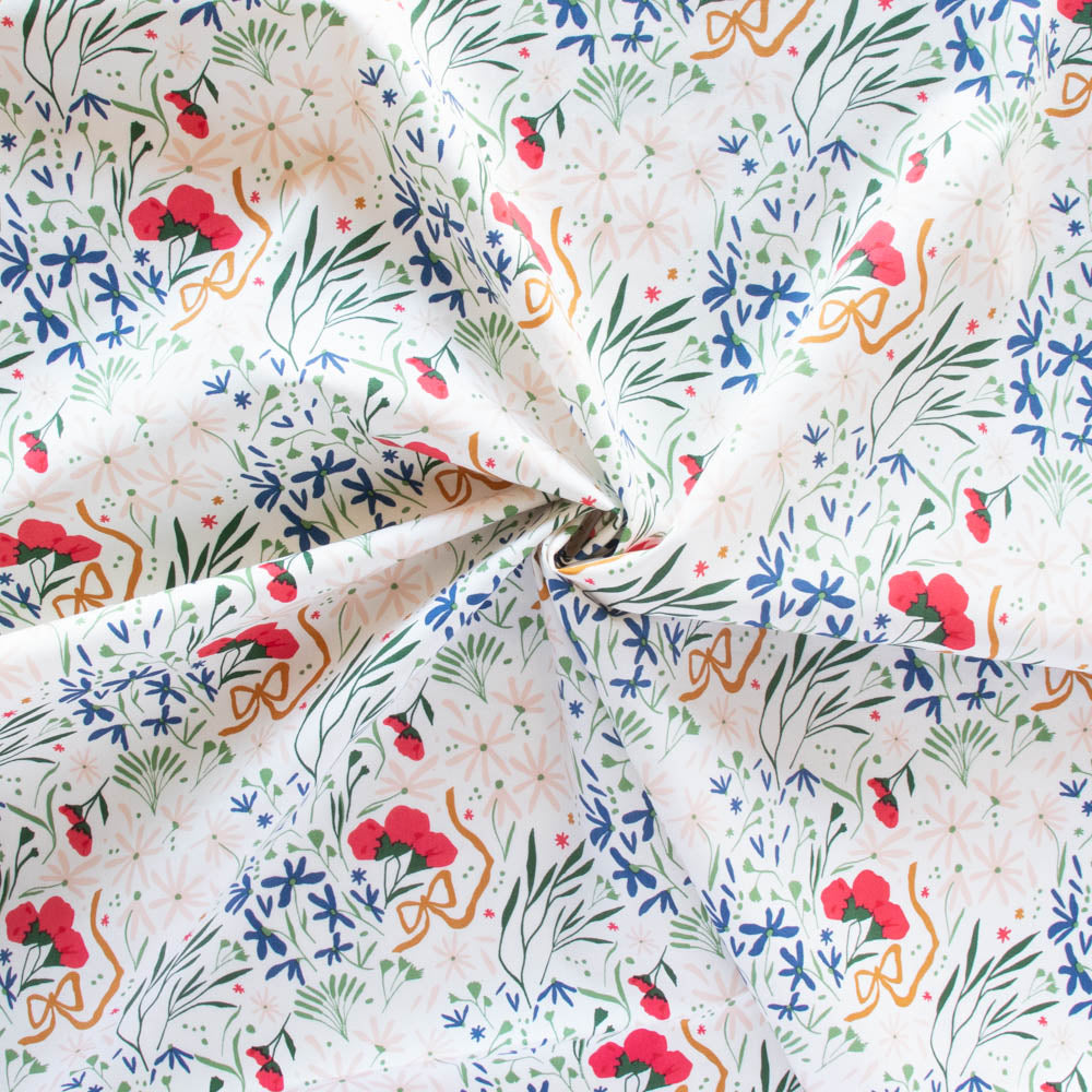 Fat Quarters Tossed Bouquet Meadow Organic Poplin
