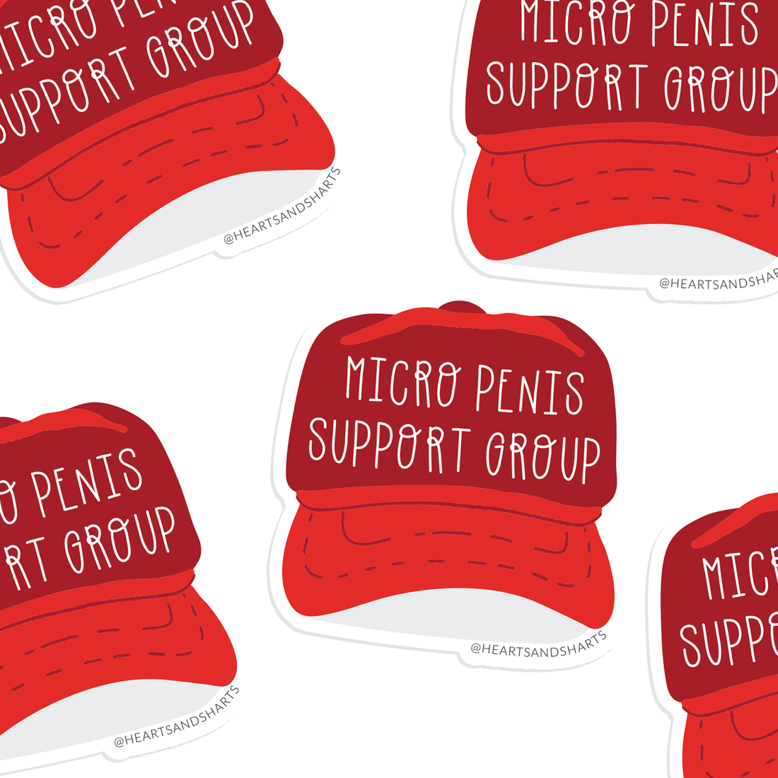 MICRO-MAGA HAT 3X3 ILLUSTRATED VINYL STICKER