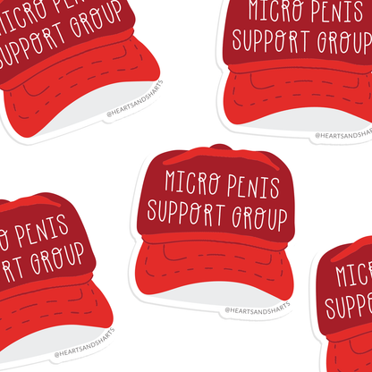 MICRO-MAGA HAT 3X3 ILLUSTRATED VINYL STICKER