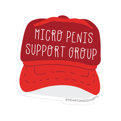 MICRO-MAGA HAT 3X3 ILLUSTRATED VINYL STICKER
