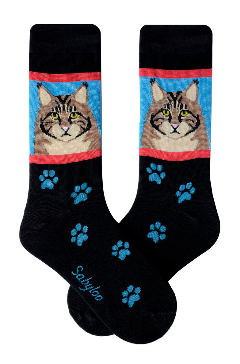 Maine Coon Cat Socks