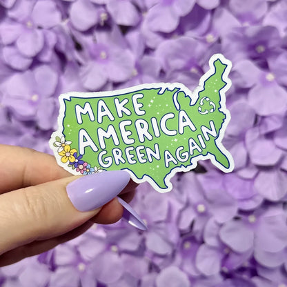 Make America Green Again Sticker, Earth Day Sticker &amp;amp; Magnet