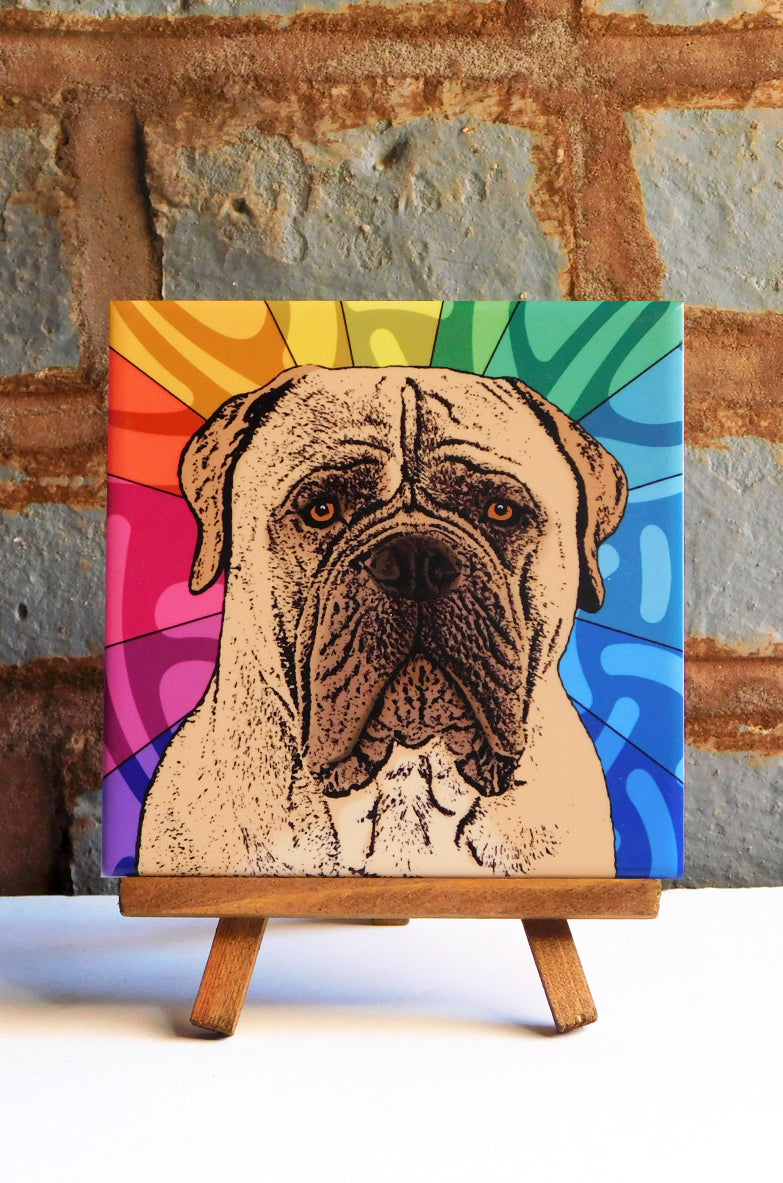 Mastiff Ceramic Art Tile