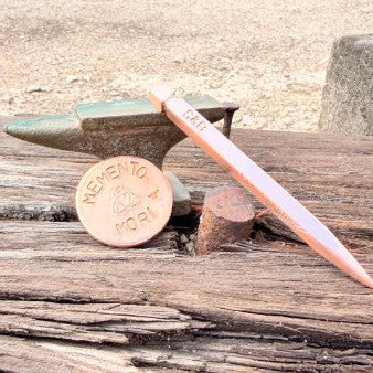 Copper Caddie Kit - Handmade Challenge Coin and Divot Repair Tool - Memento Mori - Skull &amp; Bogeys Golf Co.