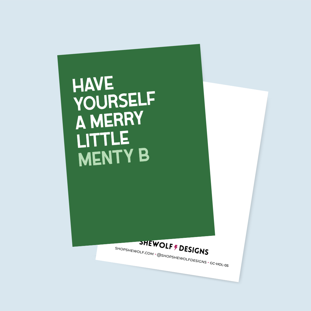 Merry Little Menty B Christmas Card