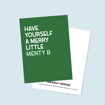 Merry Little Menty B Christmas Card