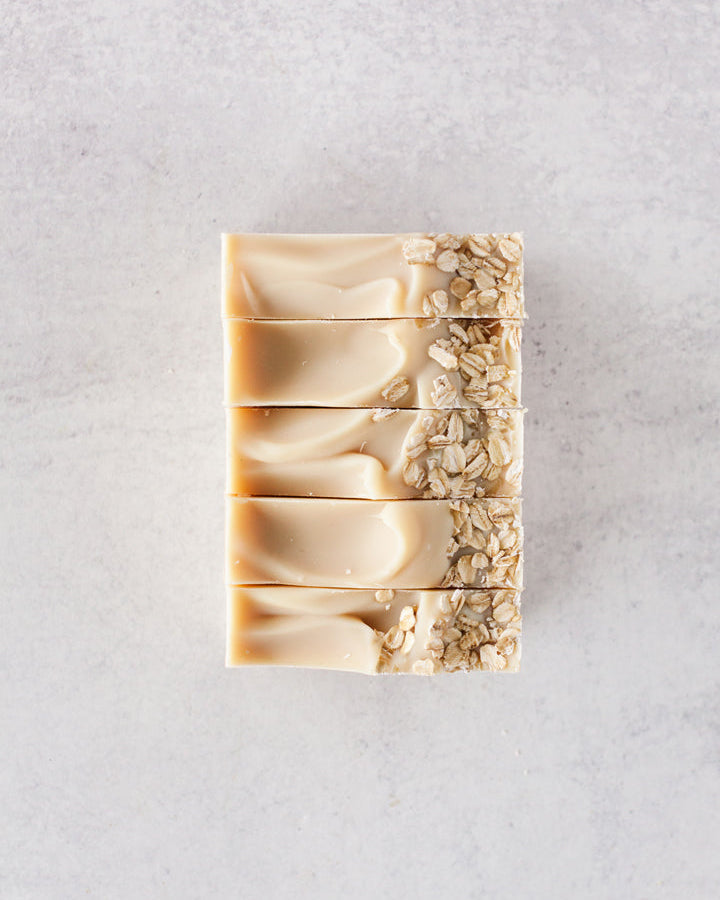 All natural goat milk, honey and oatmeal handmade soap