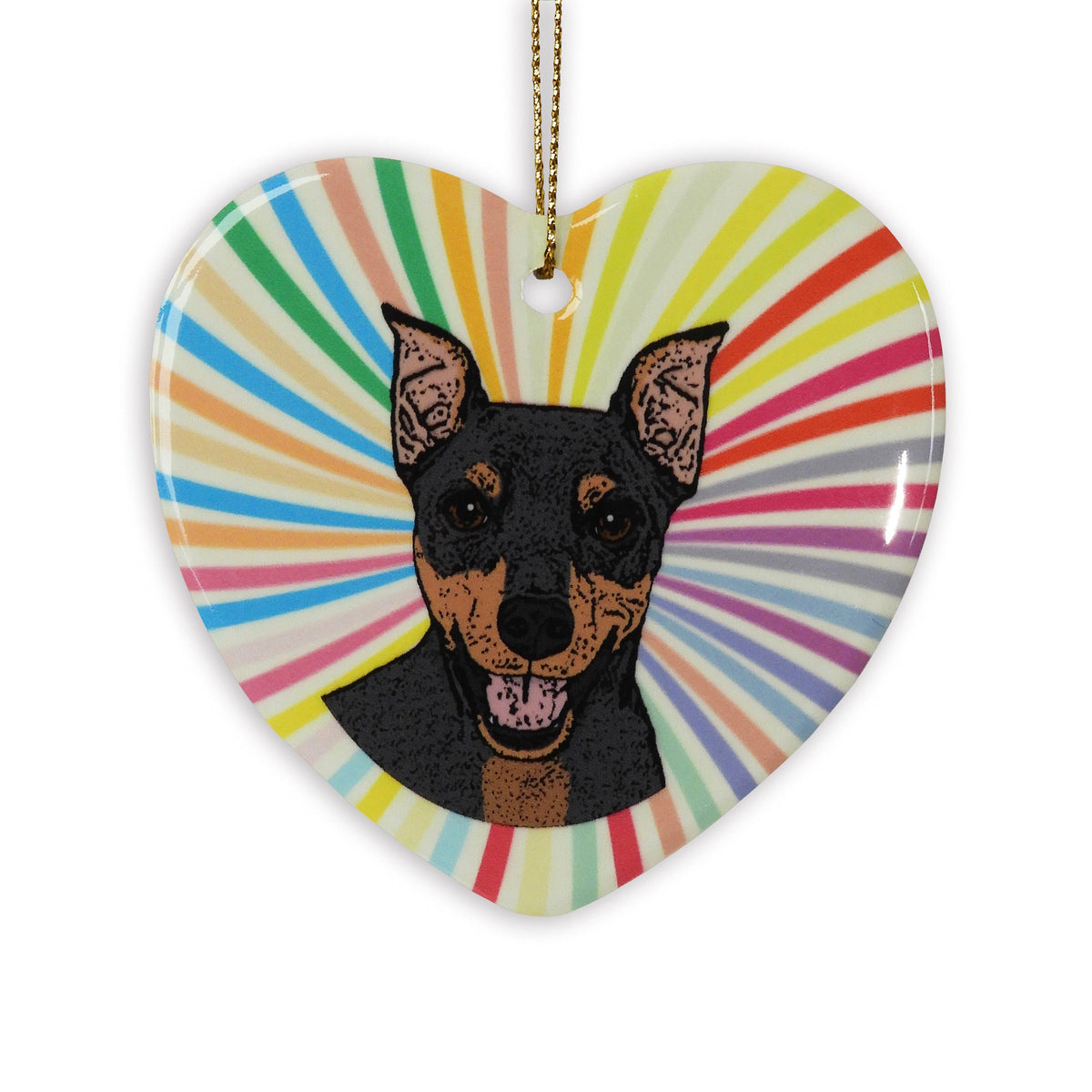 Min Pin Ceramic Heart Ornament
