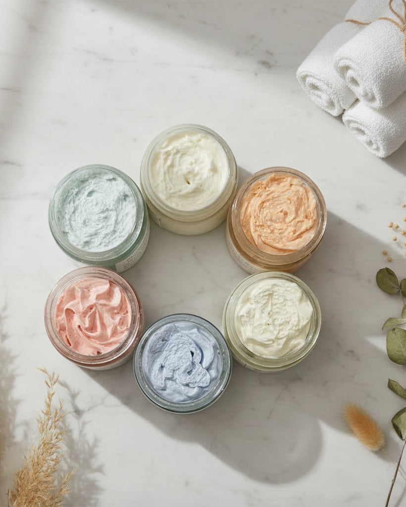Mini Jars of Shea Butter Whipped Body Butter