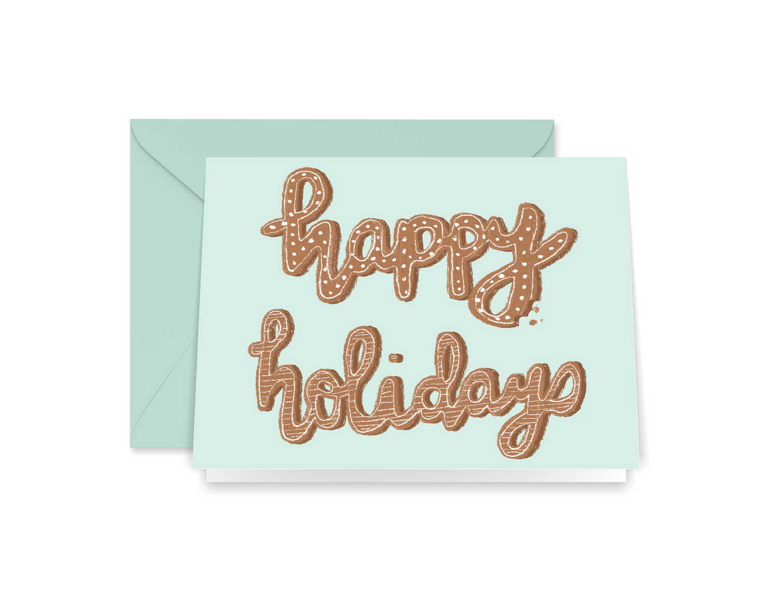 Happy Holidays Gingerbread Cookies Christmas Greeting Card