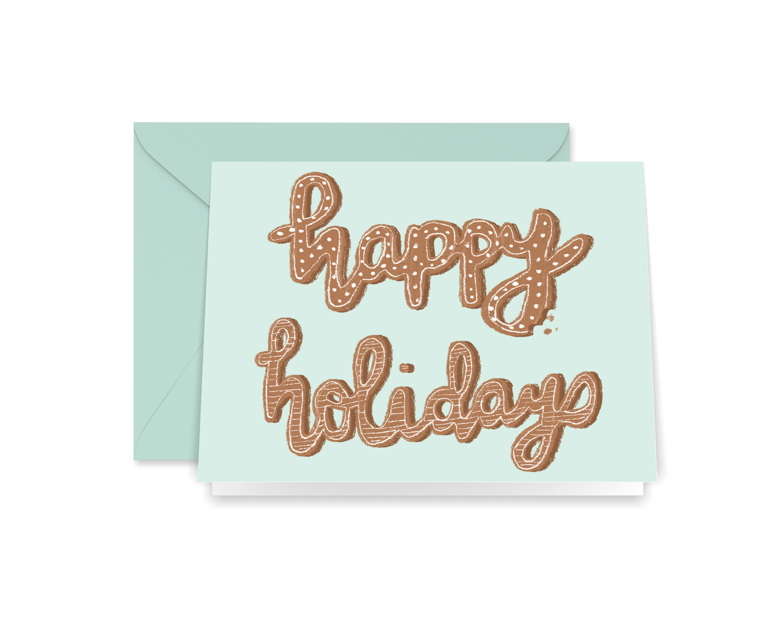 Happy Holidays Gingerbread Cookies Christmas Greeting Card