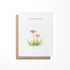 A greeting card with a mushroom illustration and the text &