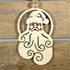 Hand-painted wooden natural wood Santa Christmas ornament featuring a rustic Santa design with visible wood grain and classic holiday details, cozy decor for farmhouse homes and traditional Christmas lovers by Cate’s Concepts