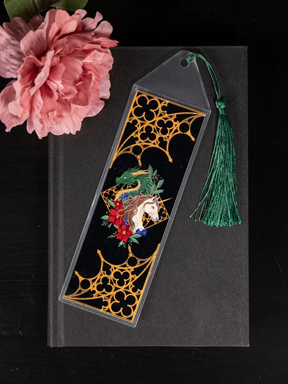 Dragon and Unicorn Bookmark, Original Artwork Page Holder