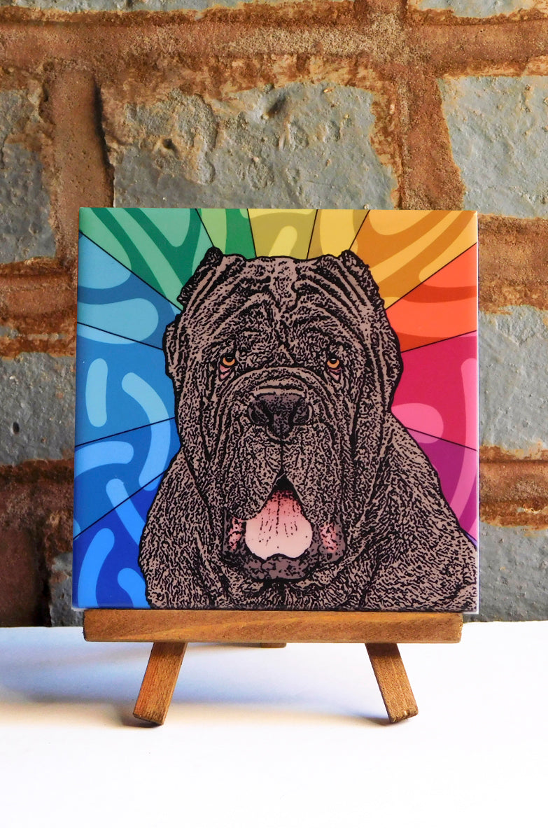 Neopolitan Mastiff Ceramic Art Tile