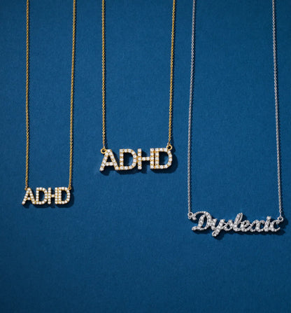 Mini "ADHD" Diamond Nameplate
