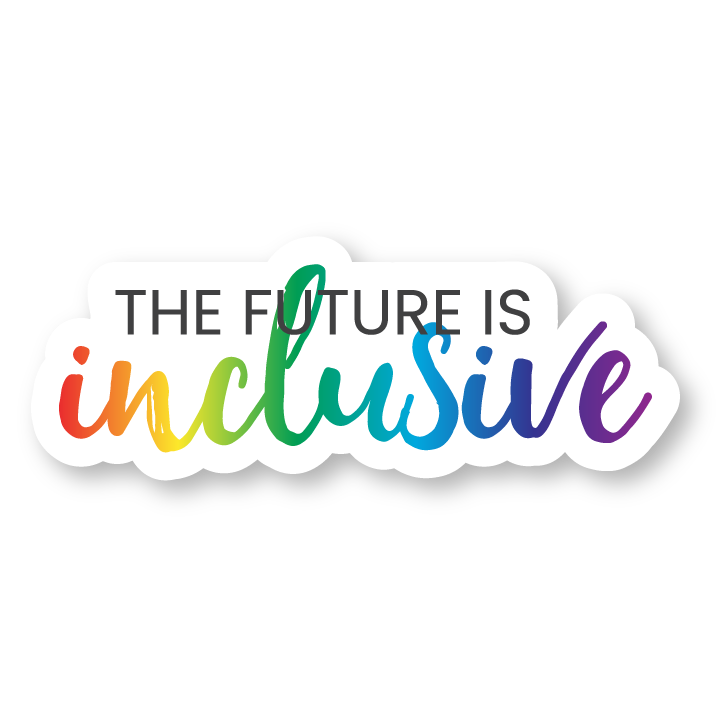 The future is inclusive sticker