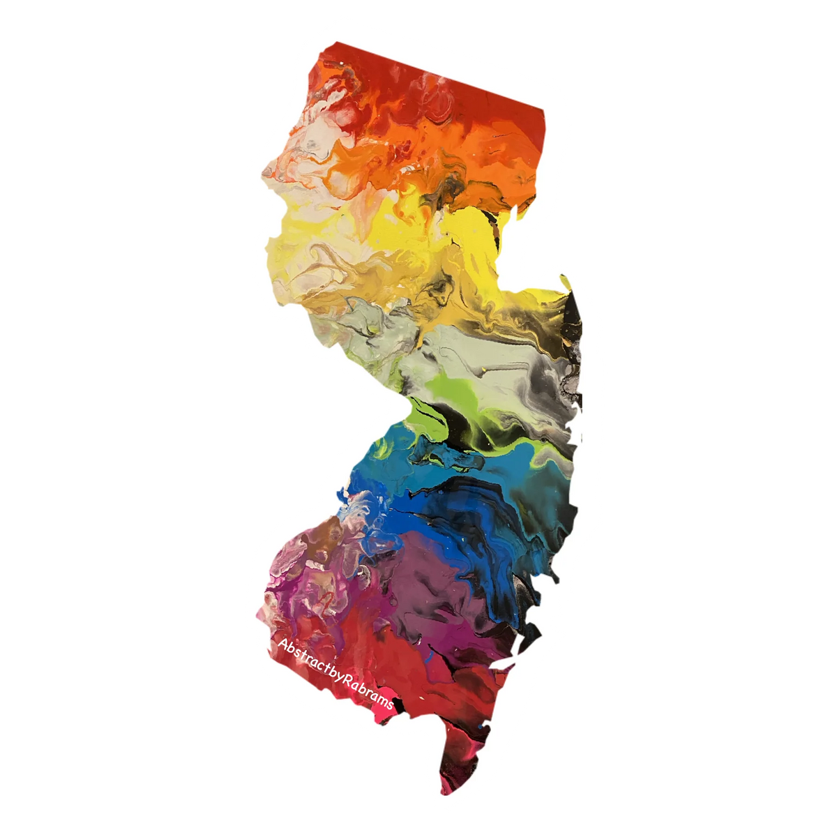 New Jersey Pride and Trans Pride Sticker - 3" - Vinyl