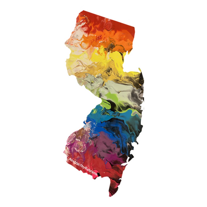 New Jersey Pride and Trans Pride Sticker - 3" - Vinyl