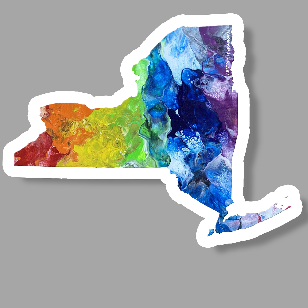 New York State Sticker - Vinyl - Waterproof - LGBTQ