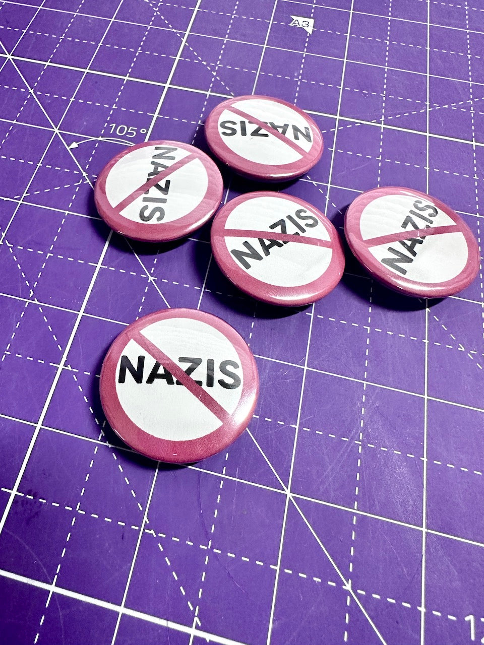 Five buttons with &