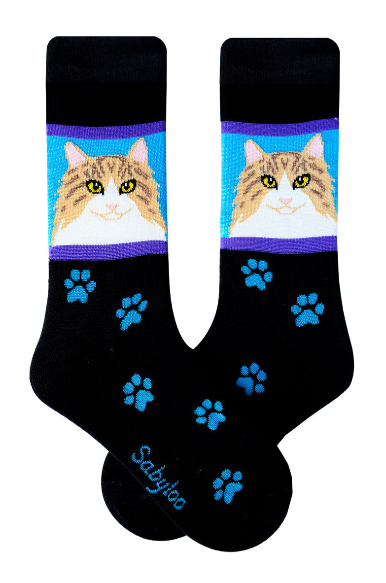Norwegian Forest Cat Socks