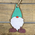 Hand-painted wooden Nordic garden gnome Christmas ornament with Scandinavian holiday design and lightweight festive decor, cozy winter tree decoration gift for gnome lovers