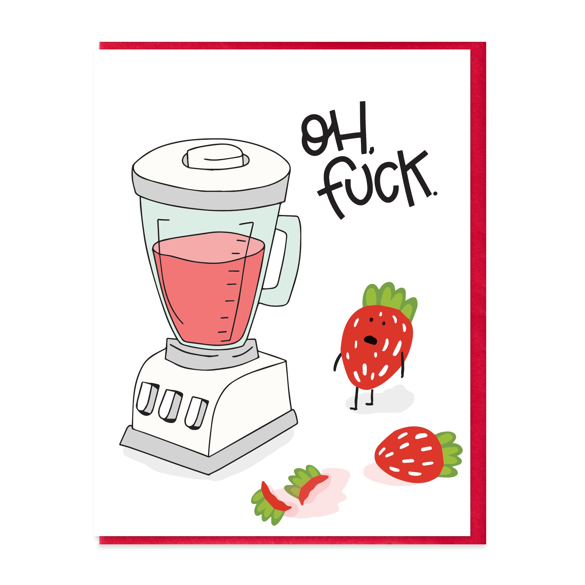OH F BERRY - FUNNY ILLUSTRATED GREETING CARD - NO AI