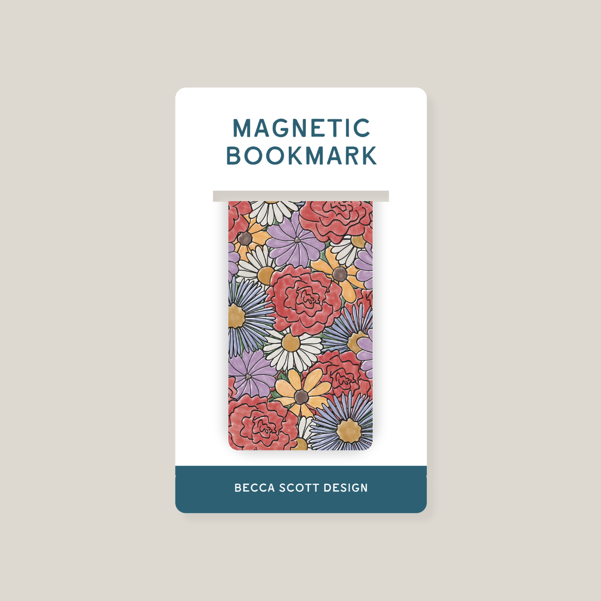 State Flowers Magnetic Bookmark