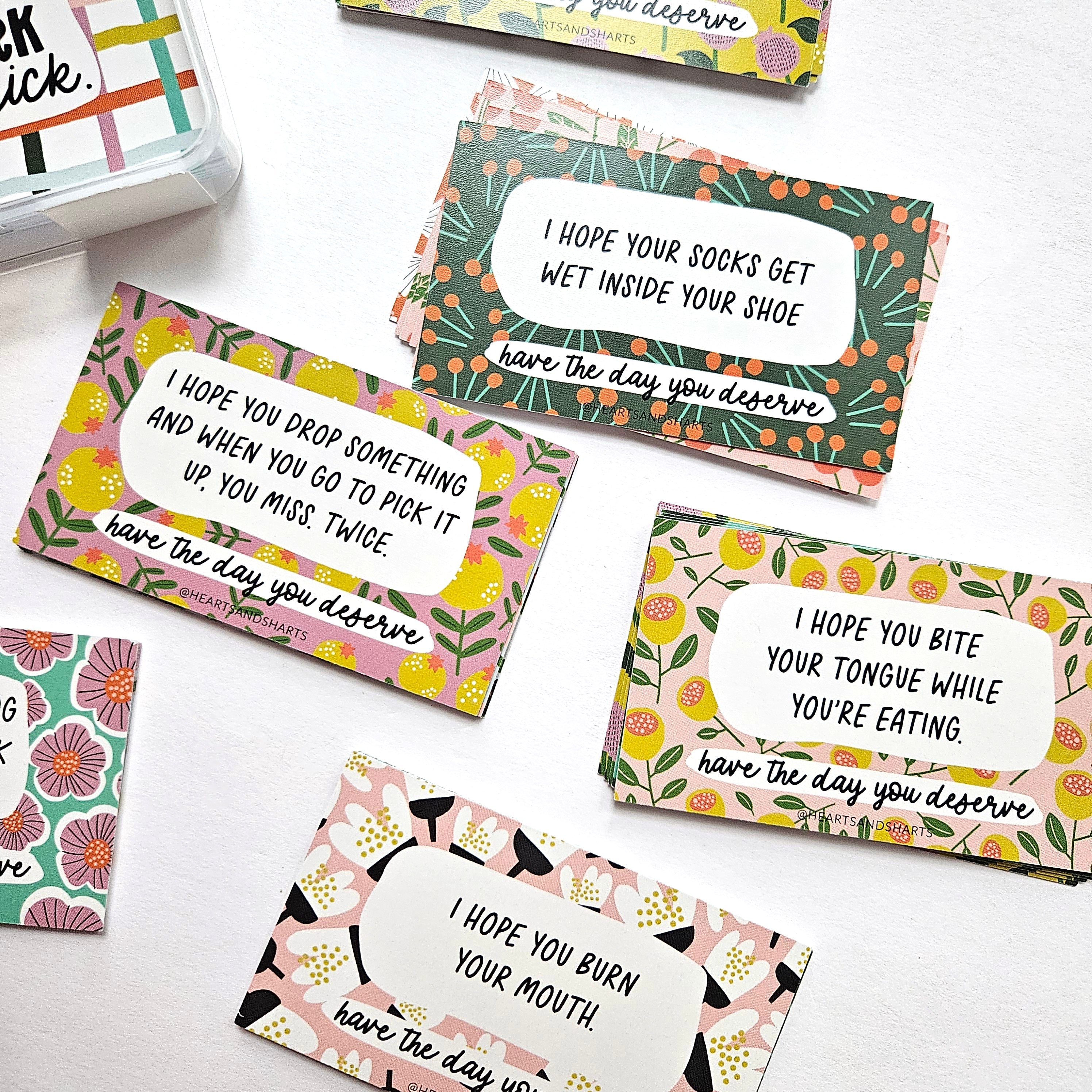 PARKING NOTES - YOU PARK LIKE A D PARKING NOTES - SET OF 30 DOUBLE-SIDED CARDS - NO AI