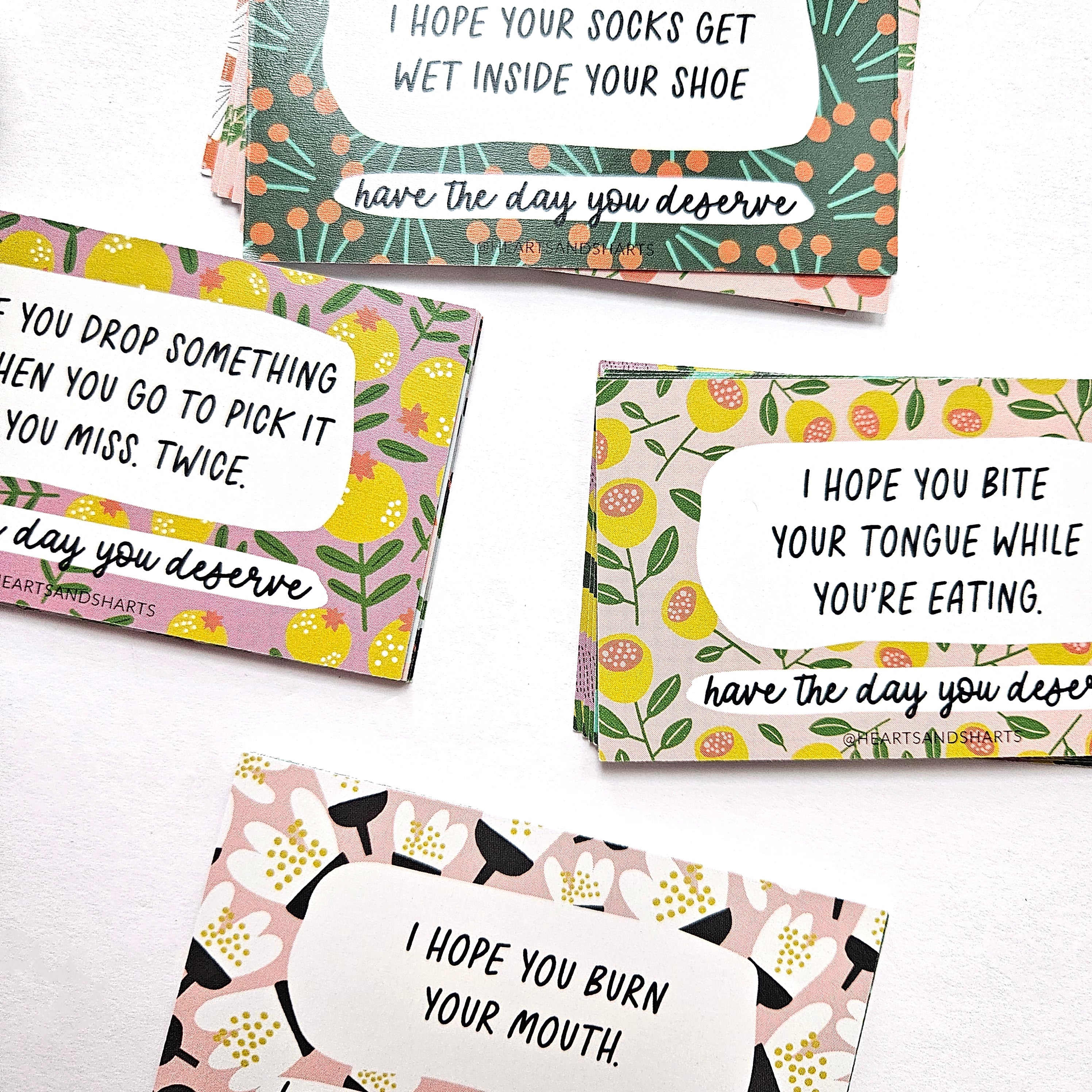 PARKING NOTES - YOU PARK LIKE A D PARKING NOTES - SET OF 30 DOUBLE-SIDED CARDS - NO AI