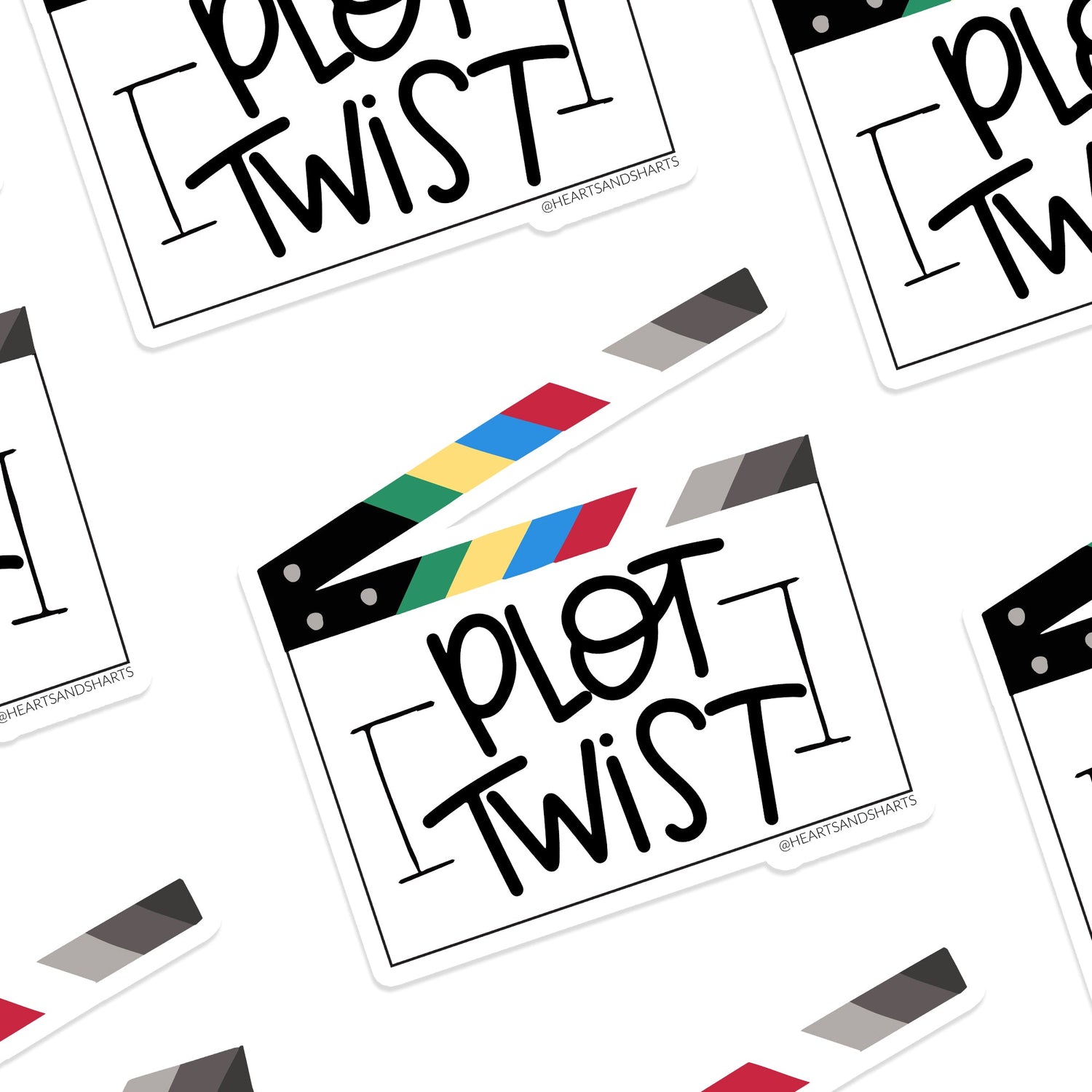 PLOT TWIST ILLUSTRATED 3X3 VINYL STICKER