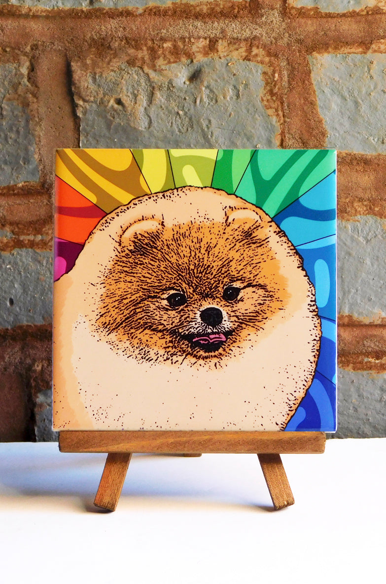 Pomeranian Ceramic Art Tile