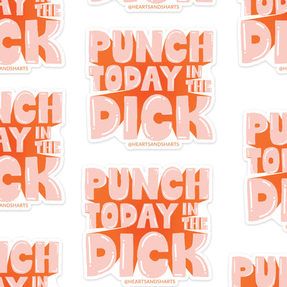 NEW PUNCH TODAY - PINK ILLUSTRATED 3X3 VINYL STICKER