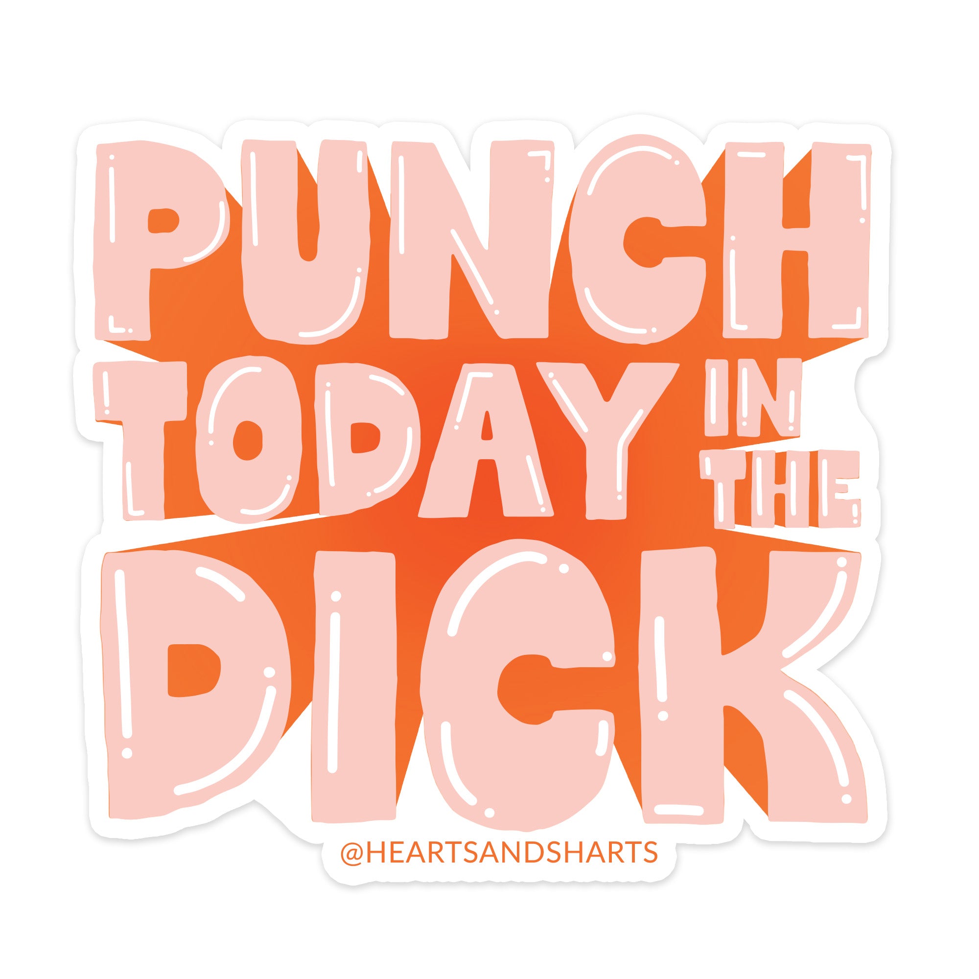 NEW PUNCH TODAY - PINK ILLUSTRATED 3X3 VINYL STICKER
