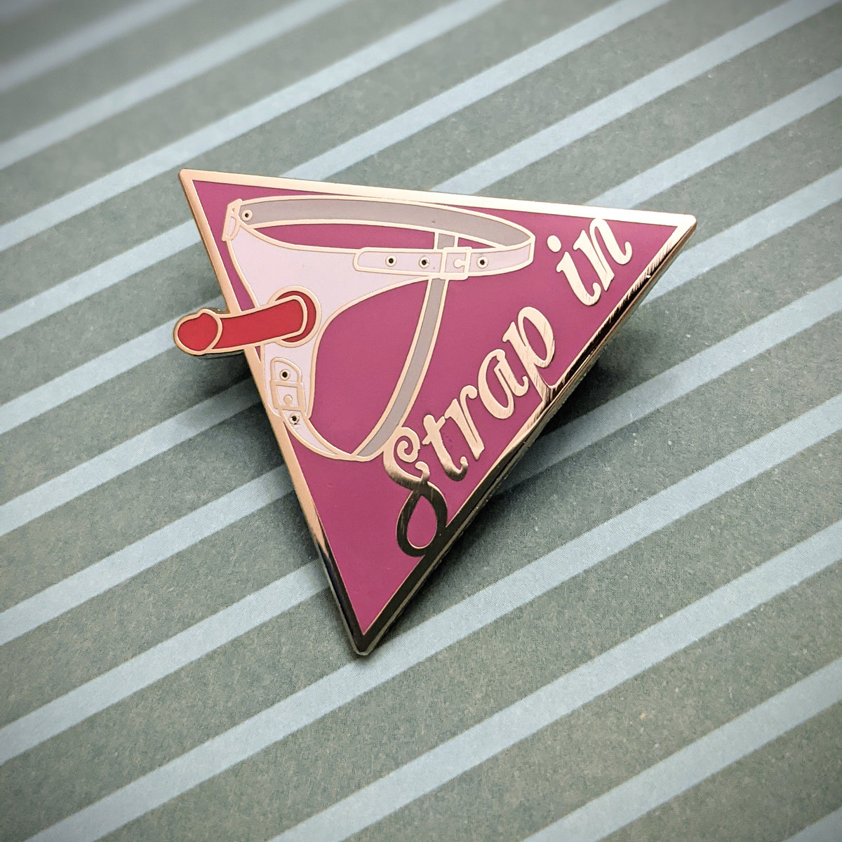 Harness hard enamel pin