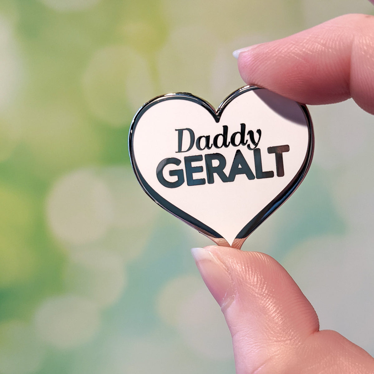 Daddy Geralt hard enamel pin