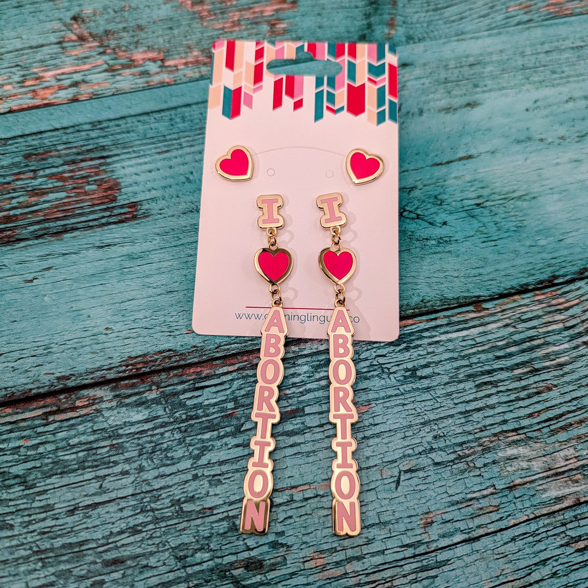 I Heart Abortion earrings