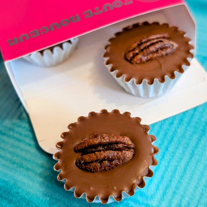 Chocolate Marzipan Cups (Pistachio &amp; Pecan Praline)