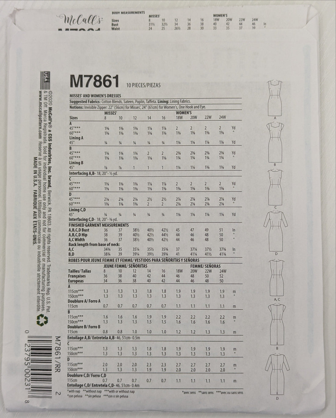 Product packaging with text and a barcode on a white background